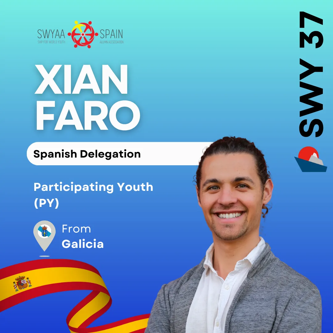 Ficha de presentación de Xian Faro, participante de la delegación española de SWY37 (Galicia)